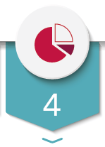 Number 4 with pie chart icon