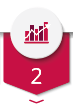 Number 2 with a graph icon